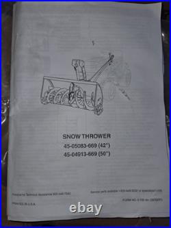 Husqvarna 42inch 2 Stage Snow Thrower Attachment with Electric Winch