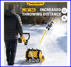 IMGadgets 11 inch Cordless Electric Snow Shovel ORANGE 2 Batteries New