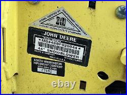 John Deere 44 Snow Blower, 100 Series Tractors, Used Some, Great Shape As-shown