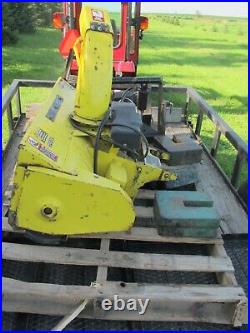 John Deere 46 SNOWBLOWER with quick angle HITCH + 1 drive shaft + weights