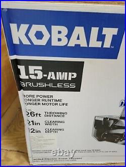 Kobalt 15-Amp 21-in Corded Electric Snow Blower Model 1314197. Open Box