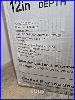 Kobalt Snow Blower 15-Amp 21-in Corded Electric Model 1314197 New