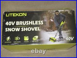LITEKON 40V Cordless 13 Inch Snow Blower, Max 25' Throw