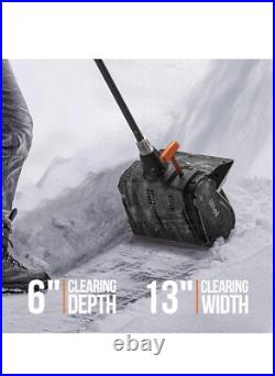 LITHELI 2 X 20V 2.2Ah Cordless Snow Shovel, 12-Inch Snow Blower Battery Powered
