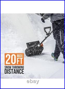 LITHELI 2 X 20V 2.2Ah Cordless Snow Shovel, 12-Inch Snow Blower Battery Powered