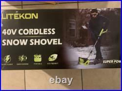 Litekon 40V Brushless Cordless Snow Shovel 13 2x4Ah Green