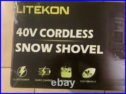 Litekon 40V Brushless Cordless Snow Shovel 13 2x4Ah Green