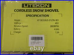 Litekon 40V Brushless Cordless Snow Shovel 13 2x4Ah Green