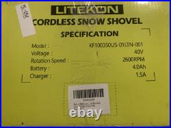 Litekon 40V Brushless Cordless Snow Shovel 13 2x4Ah Green