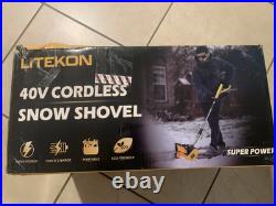 Litekon 40V Brushless Cordless Snow Shovel 13 2x4Ah Yellow