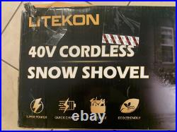 Litekon 40V Brushless Cordless Snow Shovel 13 2x4Ah Yellow