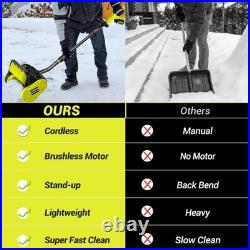 Litekon 40v Brushless Cordless Electric Snow Shovel, 13 2x Batteries