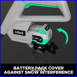 Litheli 20V Cordless Snow Shovel 12-Inch Snow Blower with Battery and Charger
