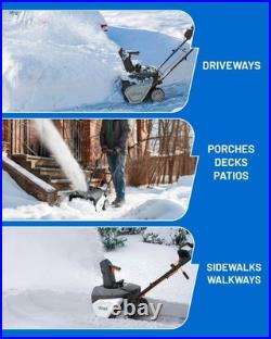 Litheli 2X20V Cordless Snow Blower, 20 Inch Snow Thrower with 4.0Ah Batteries