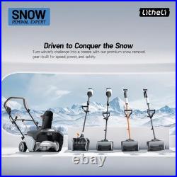 Litheli 2X20V Cordless Snow Blower, 20 Inch Snow Thrower with 4.0Ah Batteries