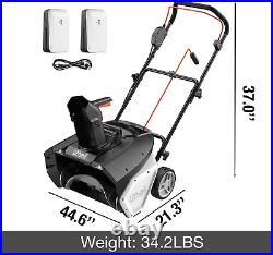 Litheli 2X20V Cordless Snow Blower, 20 Inch Snow Thrower with 4.0Ah Battery, Ele