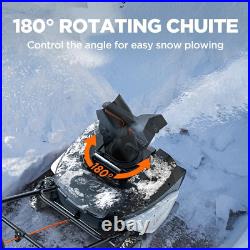 Litheli 2X20V Cordless Snow Blower, 20 Inch Snow Thrower with 4.0Ah Battery, Ele