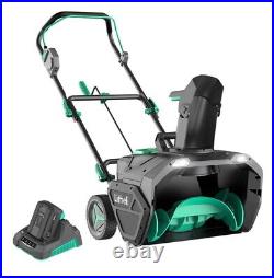 Litheli Cordless Snow Blower Dual LED lights 40V 20in Battery Powered