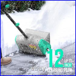 Litheli Cordless Snow Shovel, 20V 12-Inch Battery Powered Snow Thrower