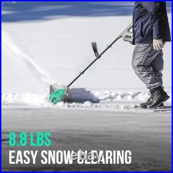 Litheli Cordless Snow Shovel, 20V 12-Inch Battery Powered Snow Thrower, Battery