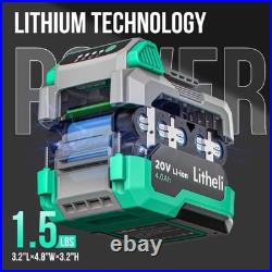 Litheli Cordless Snow Shovel, 20V 12-Inch Battery Powered Snow Thrower, Battery