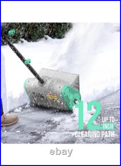 Litheli Cordless Snow Shovel 20V 12-Inch Battery Powered Snow Thrower Blower