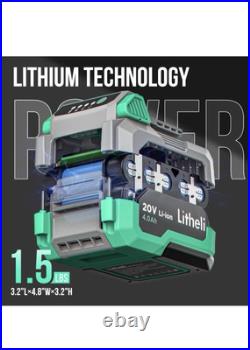 Litheli Cordless Snow Shovel 20V 12-Inch Battery Powered Snow Thrower Blower