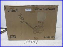 Litheli U1SB34100 Snow Thrower 40V 20 Battery-Powered Snow Blower NO BATTERY