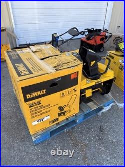 Lot of (2)DEWALT 21 in. 208 cc Electric Start Gas Single-Stage Snow Blower-Read