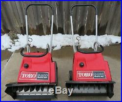 Lot of (2) Toro S-200 20 Snowblowers w Electric Start + EXTRA PARTS snow blower