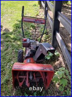 MTD Yard Machines 5/22 Two-Stage Gas Snow Blower, 22in Clearing Width, Red/Black
