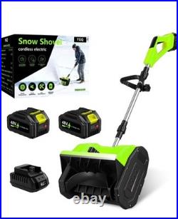 NEW 13 Cordless 48v Snow Shovel Apple Green Battery Operated Power Shovel