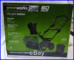 NEW Green Works Pro Cordless Snow Blower 60V 20 2601902