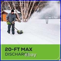 NEW IN BOX! Get ready for snow with this Greenworks 12 2x24v Snow Shovel Kit