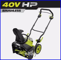 OB 40V HP Brushless 18 in. Single-Stage Cordless Electric Snow Blower RY40809BTL