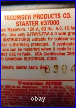 OEM Tecumseh 37000 OEM Electric Starter & Mounting Hardware HMSK80 HMSK100 NICE OEM Tecumseh 37000 OEM Electric Starter & Mounting Hardware HMSK80 HMSK100 NICE