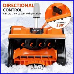 Orientools 20V Cordless Snow Shovel 4Ah Battery 12 Blower 25FT Throw Distance