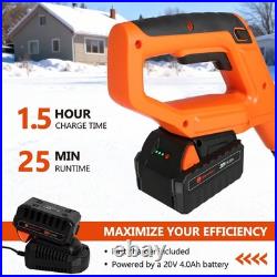 Orientools 20V Cordless Snow Shovel 4Ah Battery 12 Blower 25FT Throw Distance