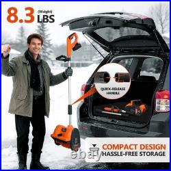 Orientools 20V Cordless Snow Shovel 4Ah Battery 12 Blower 25FT Throw Distance