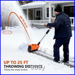 Orientools 20V Cordless Snow Shovel 4Ah Battery 12 Blower 25FT Throw Distance