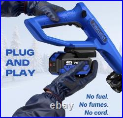 POXURIO 40V Cordless Snow Blower / Snow Shovel With 2 Batteries LIGHTLY USED ONCE