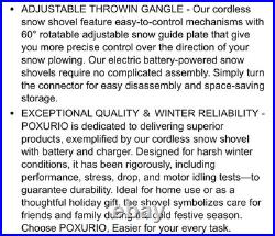POXURIO 40V Cordless Snow Blower / Snow Shovel With 2 Batteries LIGHTLY USED ONCE