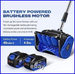 POXURIO 40V Cordless Snow Blower / Snow Shovel With 2 Batteries LIGHTLY USED ONCE