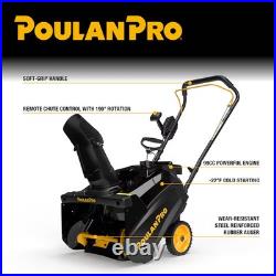 Poulan Pro 18 in 99cc Auger Propelled Single Stage Gas Snow Blower with Electric