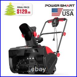 PowerSmart 18-Inch Eletric Snow Blower, 120V, 30ft Throw, Easy Control, Compact