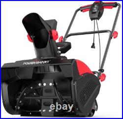 PowerSmart 18-Inch Eletric Snow Blower, 120V, 30ft Throw, Easy Control, Compact