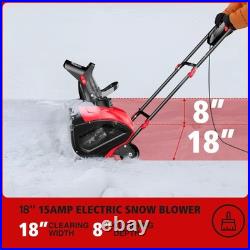 PowerSmart 18-Inch Eletric Snow Blower, 120V, 30ft Throw, Easy Control, Compact