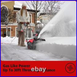 PowerSmart 18-Inch Eletric Snow Blower, 120V, 30ft Throw, Easy Control, Compact
