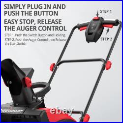 PowerSmart 18-Inch Eletric Snow Blower, 120V, 30ft Throw, Easy Control, Compact