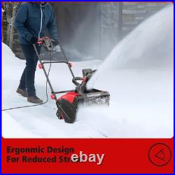 PowerSmart 18-Inch Eletric Snow Blower, 120V, 30ft Throw, Easy Control, Compact